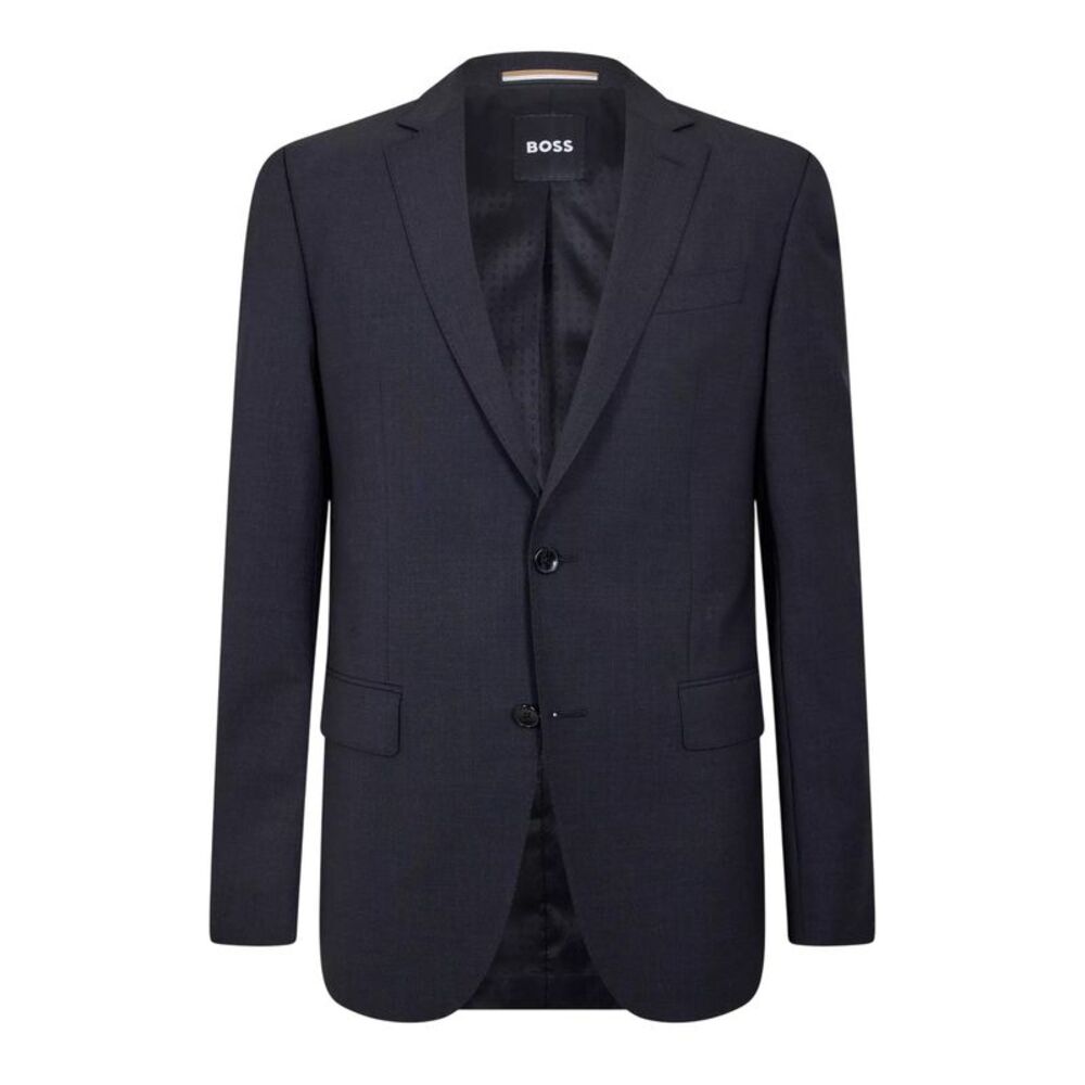 Boss Mens Lapel Single-Breasted Blazer / Dark Grey